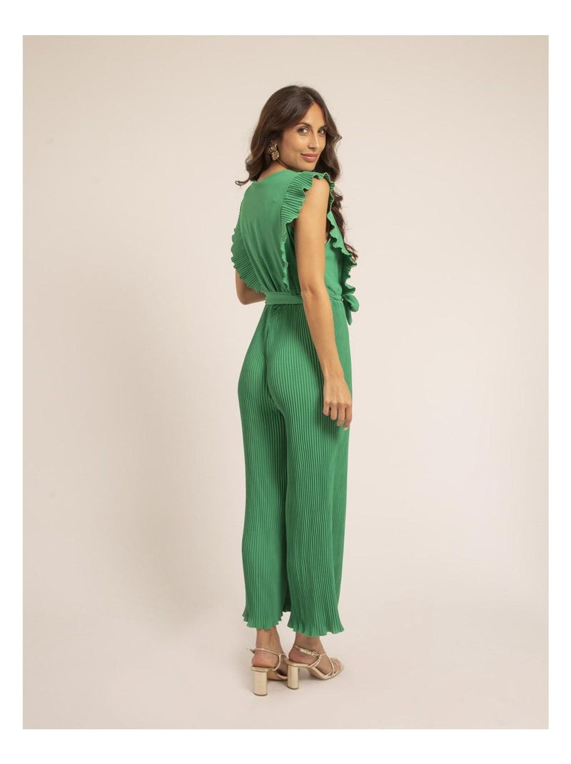 Tuta pantalone plissée EDENA Verde - Kiabi