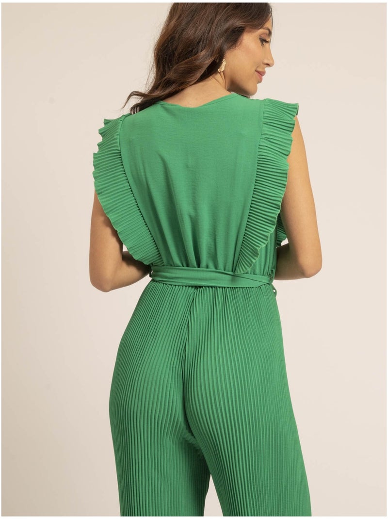 Tuta pantalone plissée EDENA Verde - Kiabi