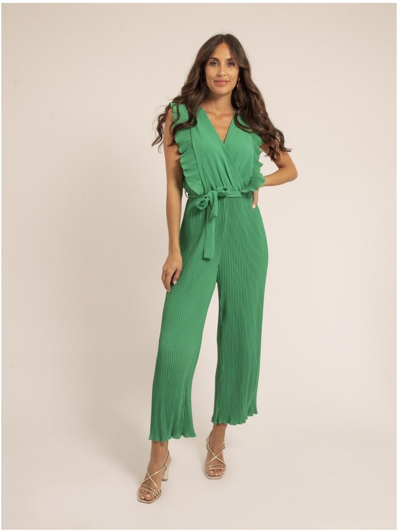 Tuta pantalone plissée EDENA Verde - Kiabi