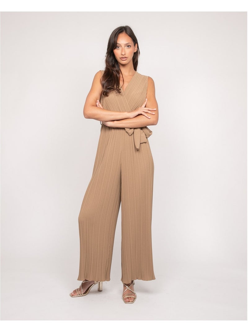Tuta pantalone plissettata EKIA Marrone caramello - Kiabi