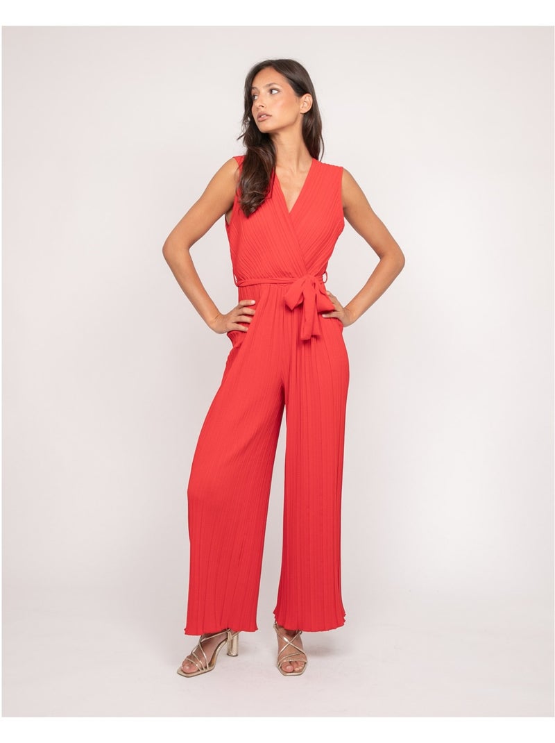 Tuta pantalone plissettata EKIA Rosso - Kiabi