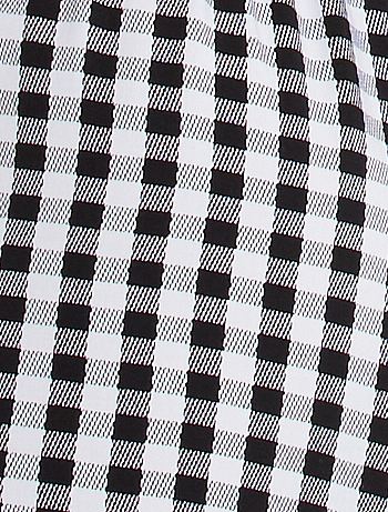 Tuta pantaloni a quadri vichy - NERO - Kiabi - 18.00€