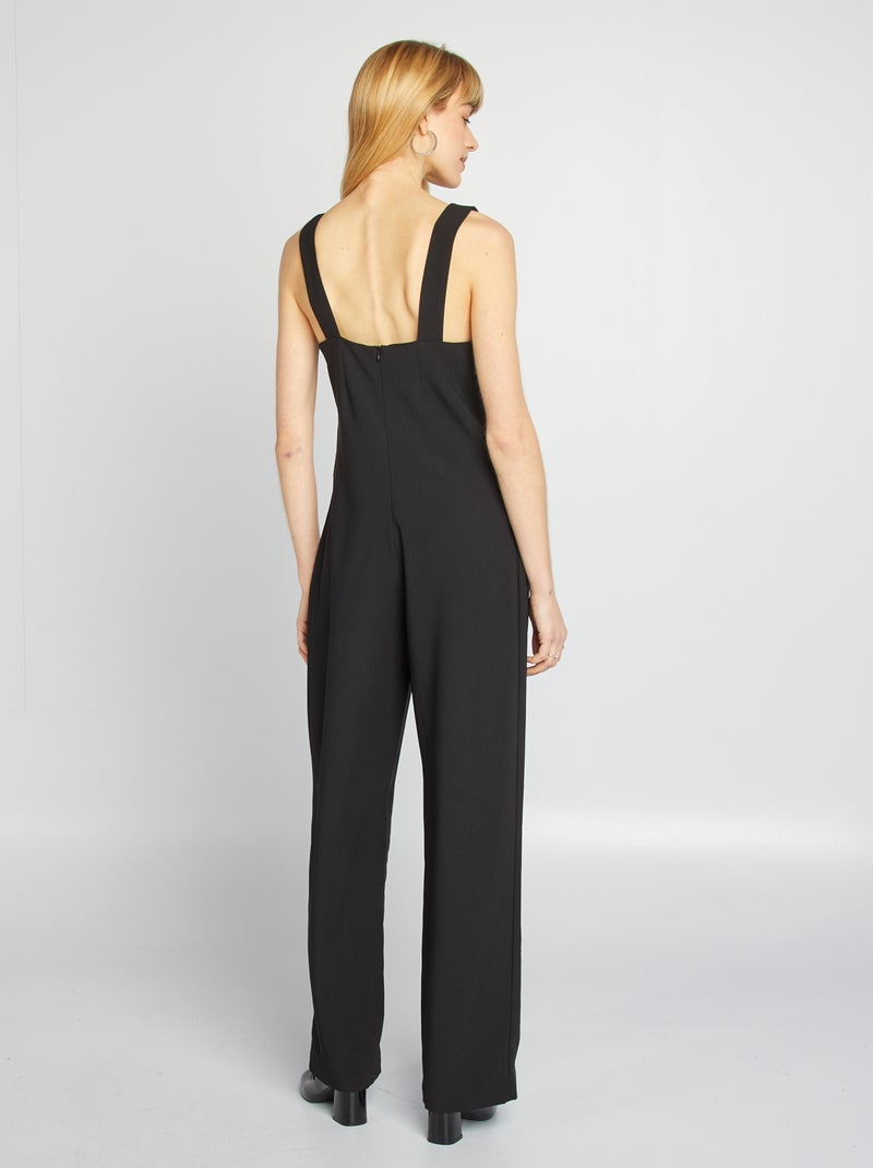 Tuta pantaloni con fiocco fantasia nero - Kiabi