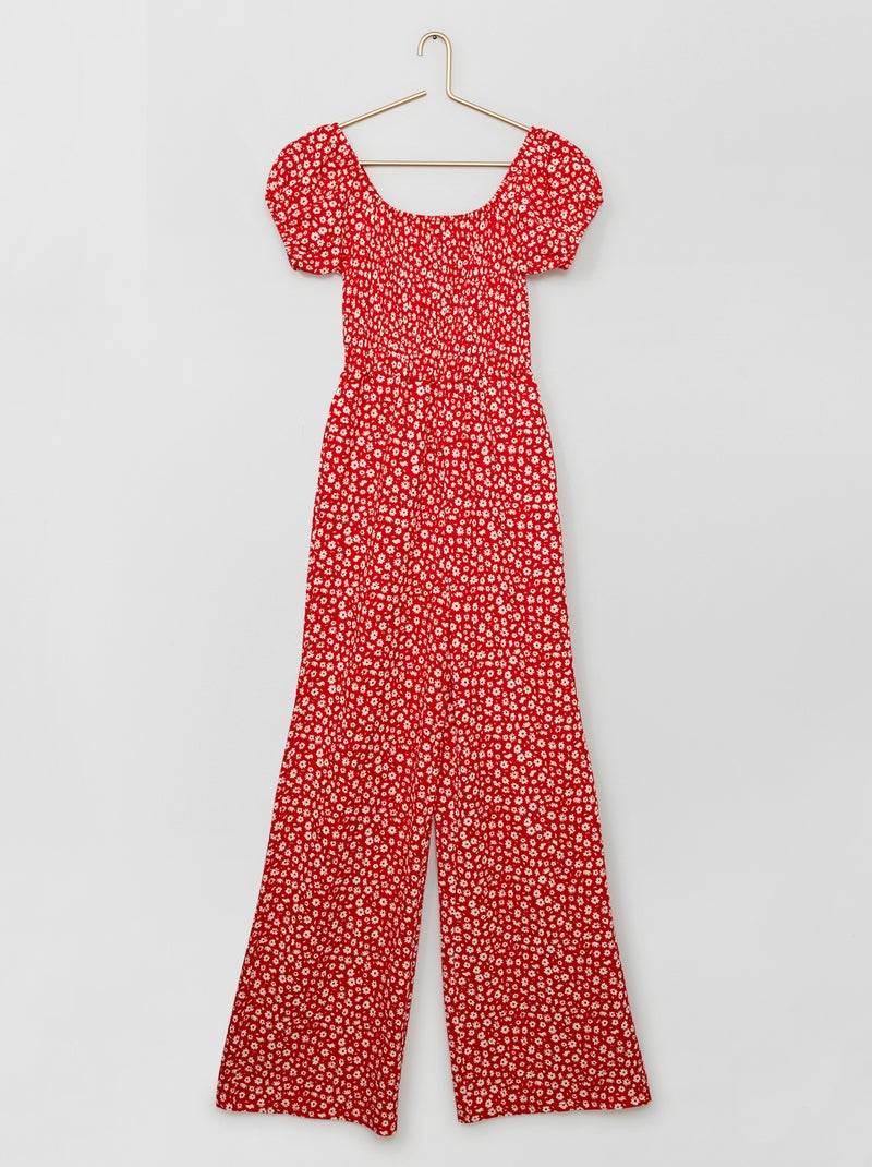 Tuta pantaloni floreale ROSSO - Kiabi