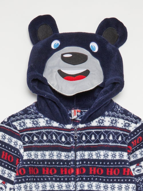 Tuta pigiama di Natale con cappuccio animato - Kiabi