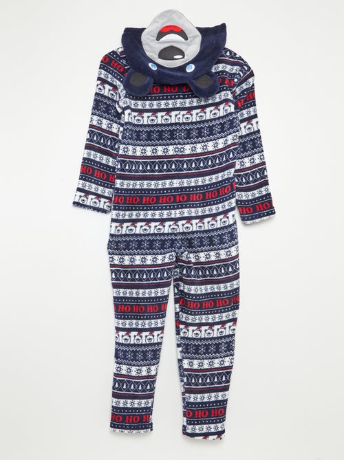 Tuta pigiama di Natale con cappuccio animato - Kiabi