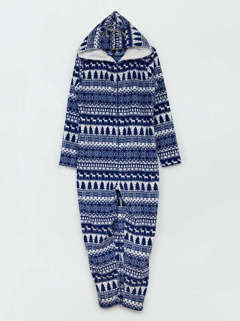 Tuta pigiama in pile BLU - Kiabi