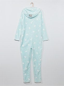 Tuta ricamata in pile morbido - Kiabi