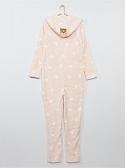 Tuta ricamata in pile morbido - Kiabi