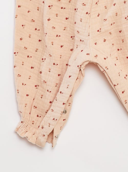 Tuta salopette lunga con motivo - Kiabi