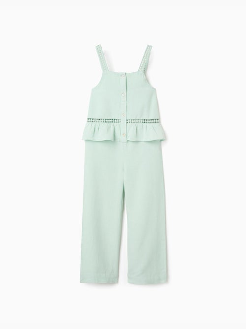Tuta senza maniche in cotone e lino - Kiabi