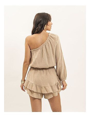 Tuta-short in garza di cotone XITONIA