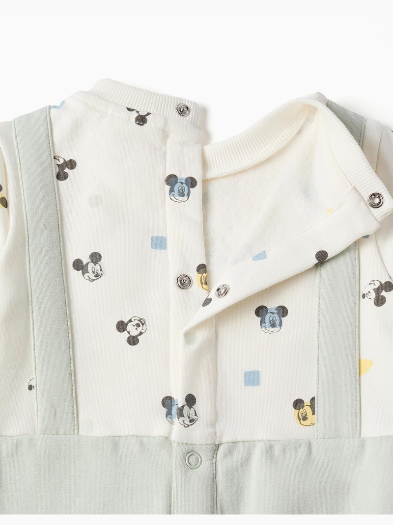 Tuta spazzolata a manica lunga con Mickey Verde chiaro - Kiabi