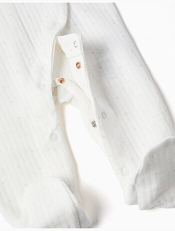 Tutina a costine in cotone trapuntato