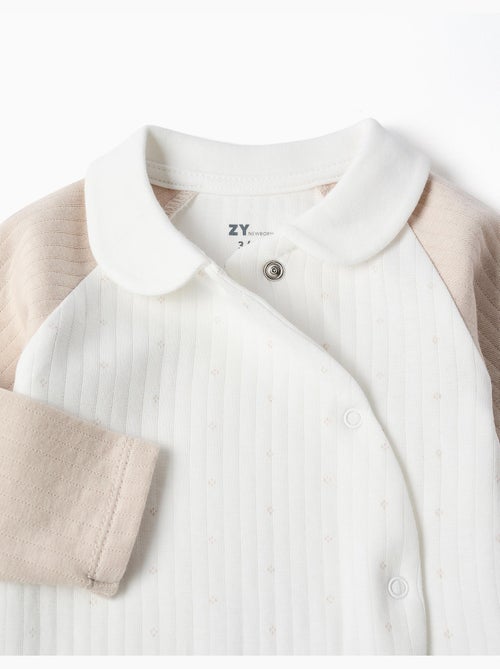 Tutina a costine in cotone trapuntato - Kiabi