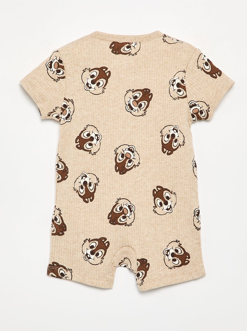 Tutina a maniche corte Beige - Kiabi