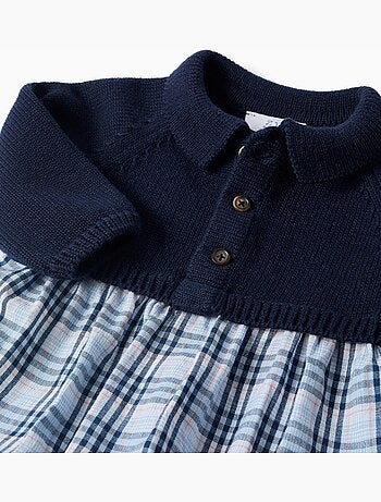 Tutina a quadri in doppio tessuto in cotone b&s