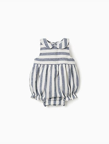 Tutina a righe in cotone e lino You&Me