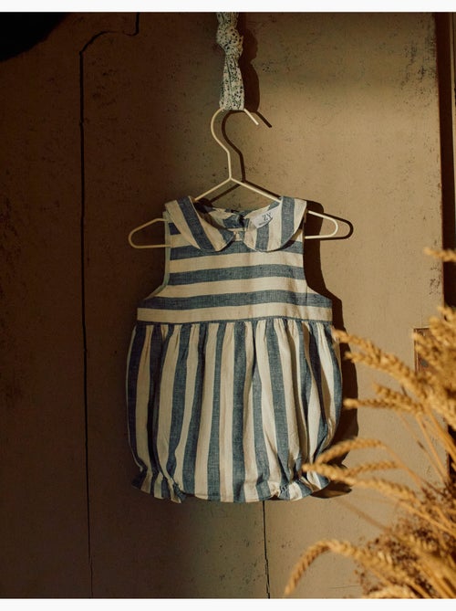 Tutina a righe in cotone e lino You&Me - Kiabi