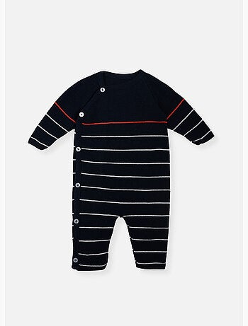 Tutina alla marinara neonato 50% cotone biologico 50% poliestere riciclato