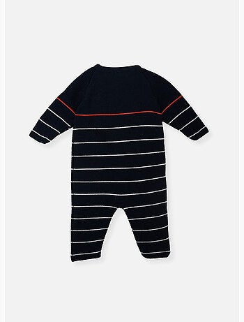 Tutina alla marinara neonato 50% cotone biologico 50% poliestere riciclato