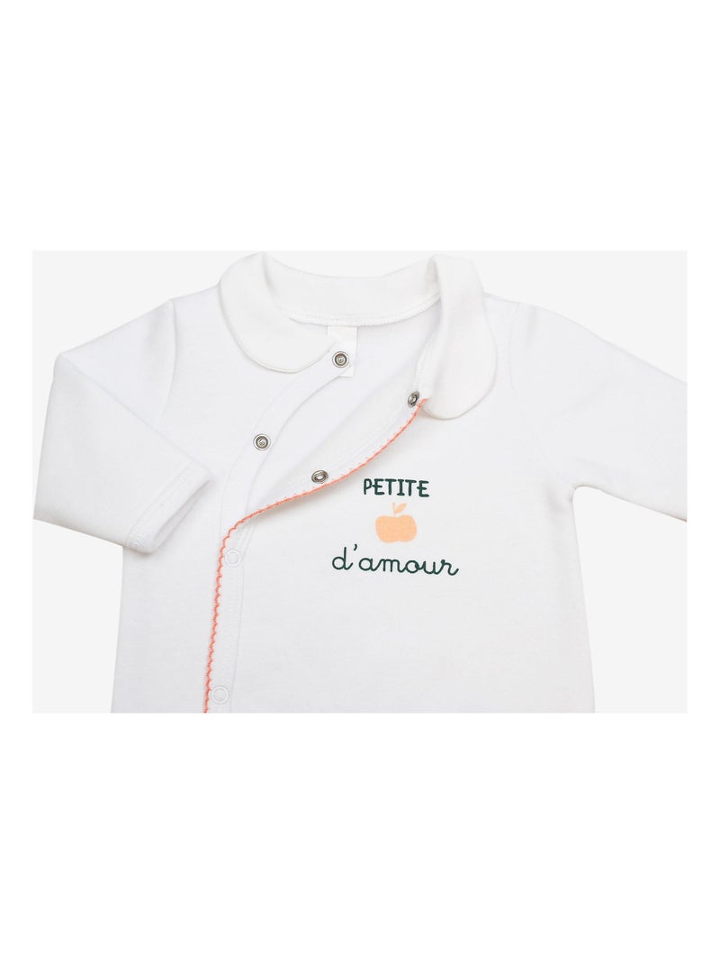 Tutina con apertura frontale in velluto Bianco - Kiabi