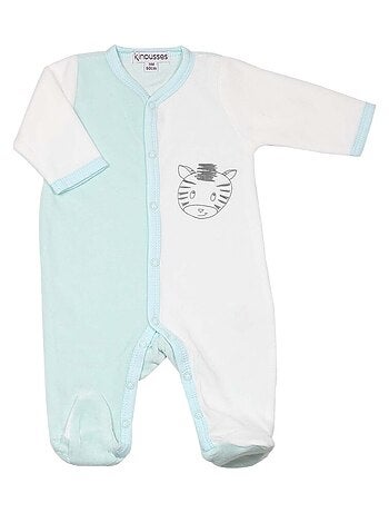 Tutina con apertura frontale motivo zebra