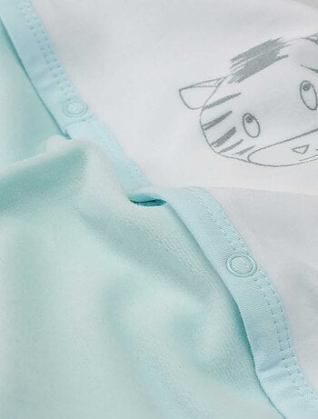 Tutina con apertura frontale motivo zebra