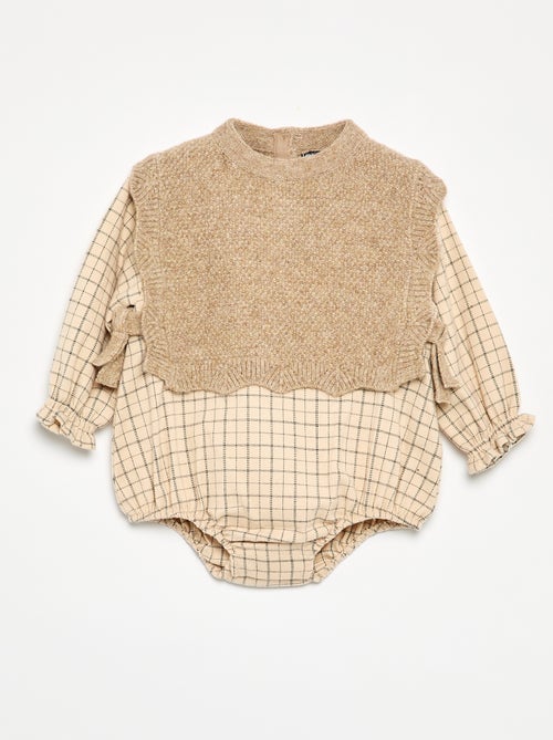 Tutina con corpetto in maglia senza maniche - Kiabi