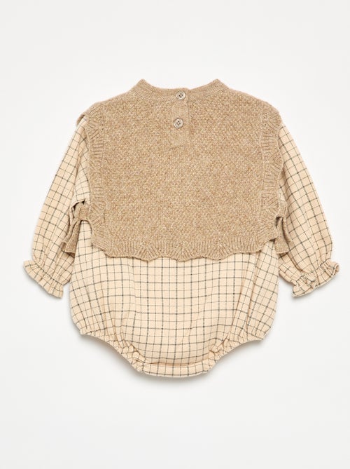 Tutina con corpetto in maglia senza maniche - Kiabi