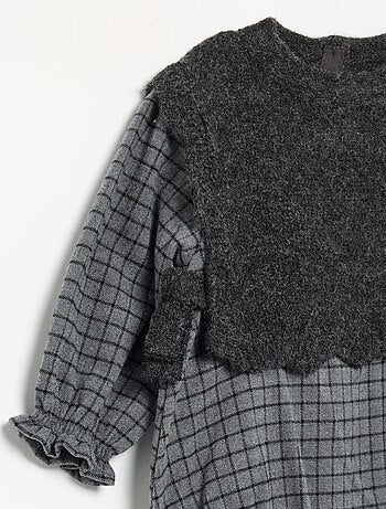 Tutina con corpetto in maglia senza maniche