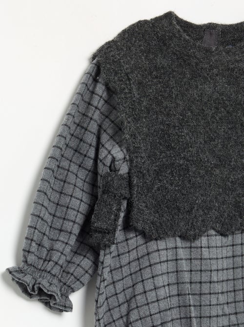 Tutina con corpetto in maglia senza maniche - Kiabi