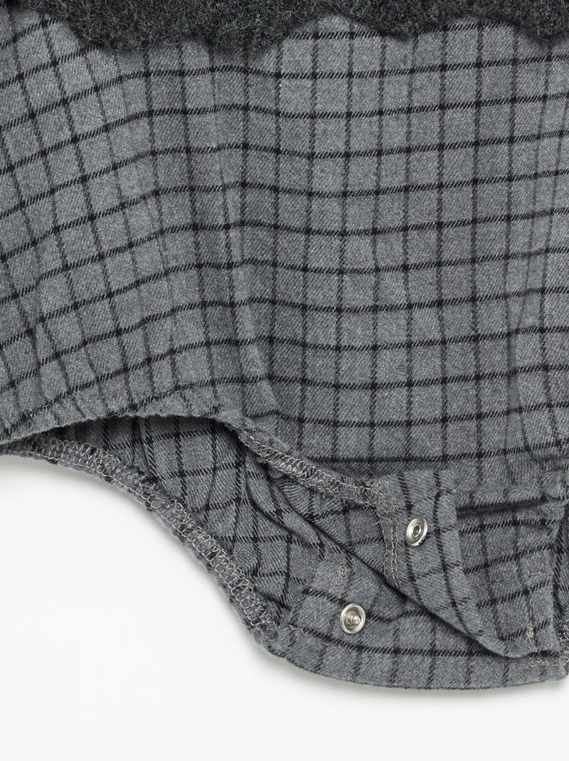 Tutina con corpetto in maglia senza maniche Grigio - Kiabi
