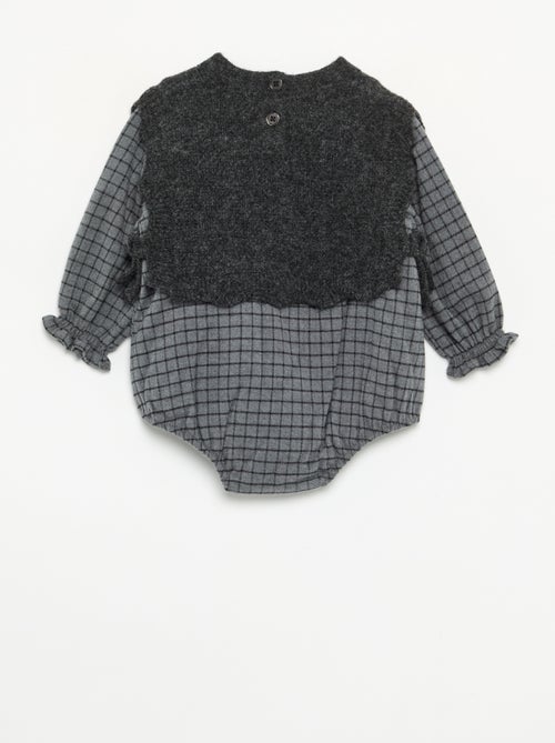 Tutina con corpetto in maglia senza maniche - Kiabi