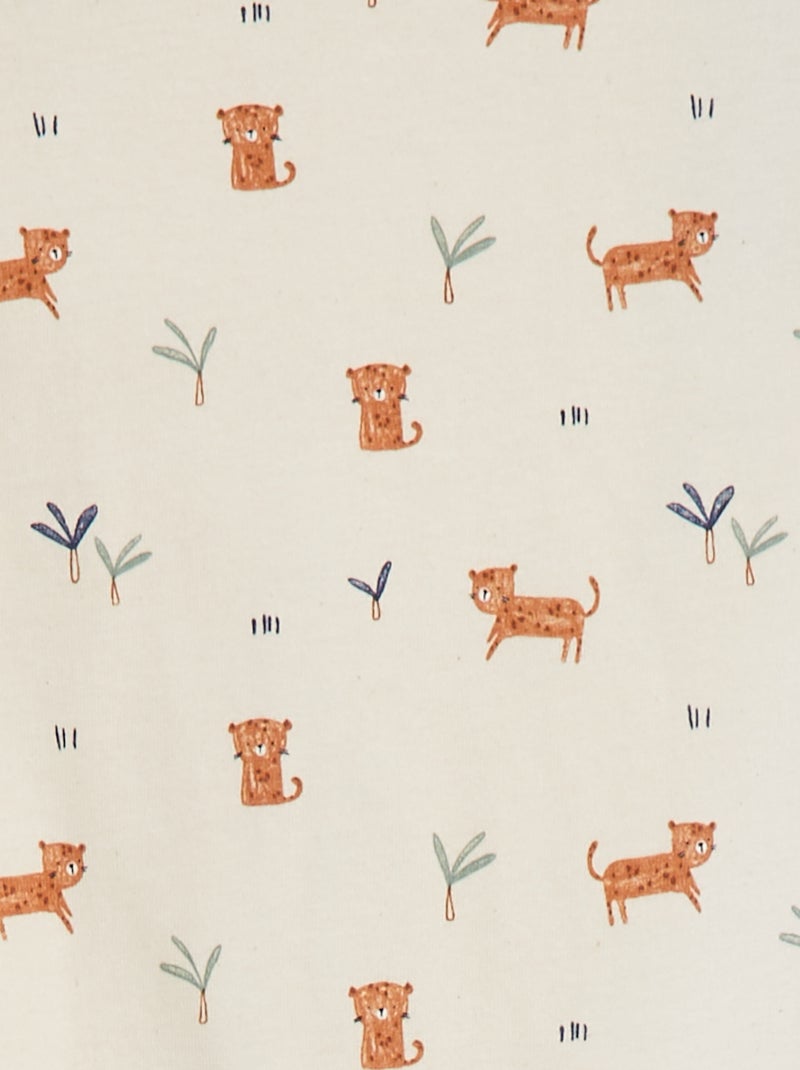 Tutina con piedini con motivi BIANCO - Kiabi