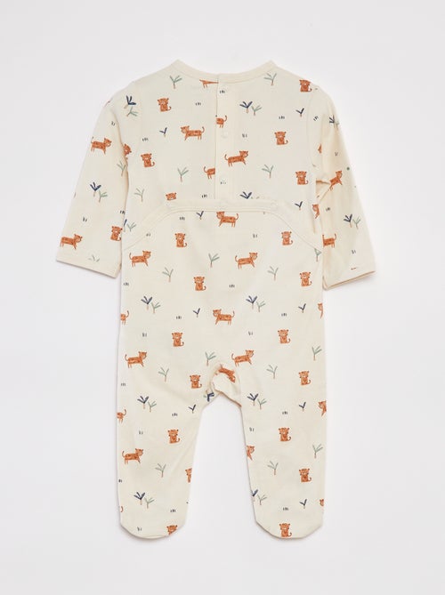 Tutina con piedini con motivi - Kiabi