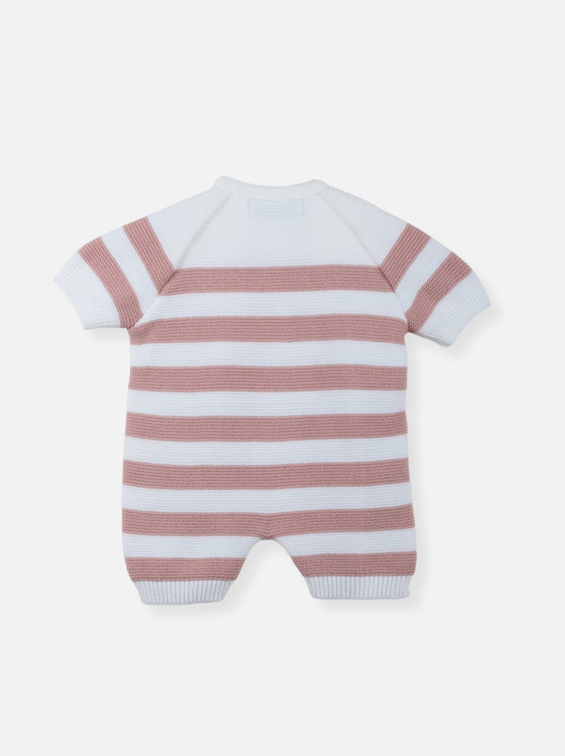 Tutina Corta Bianco Rosa - Kiabi