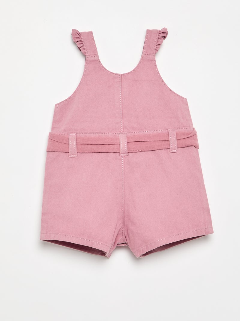Tutina corta con ricami Rosa - Kiabi