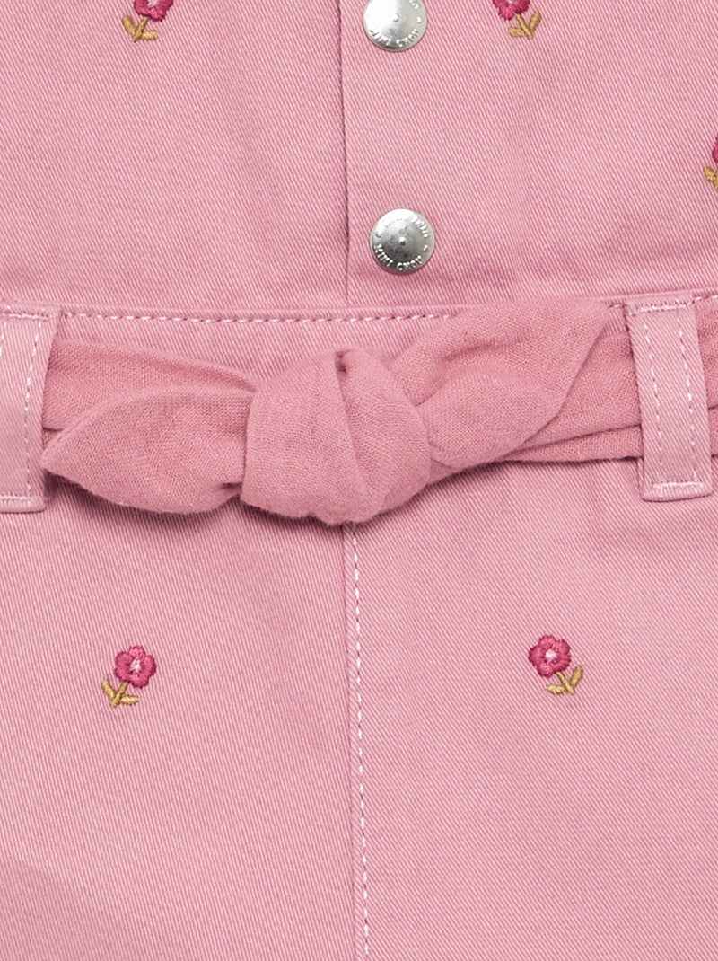 Tutina corta con ricami Rosa - Kiabi