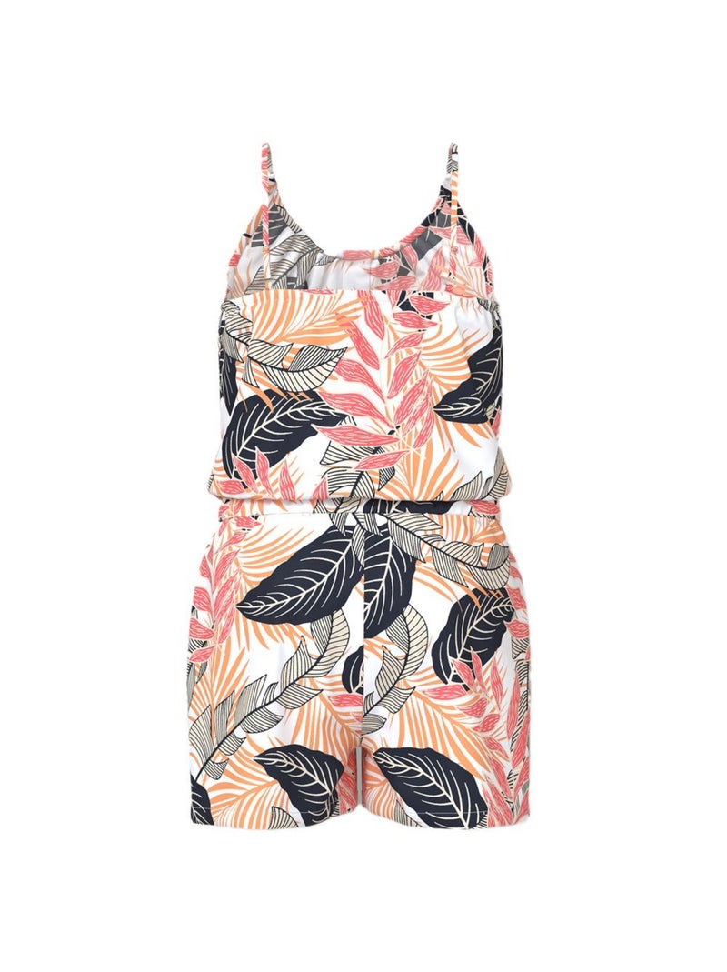 Tutina Corta Floreale per Bambina Name It Rosa - Kiabi
