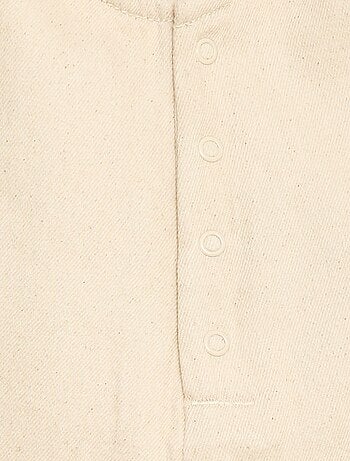 Tutina corta in twill con bretelle