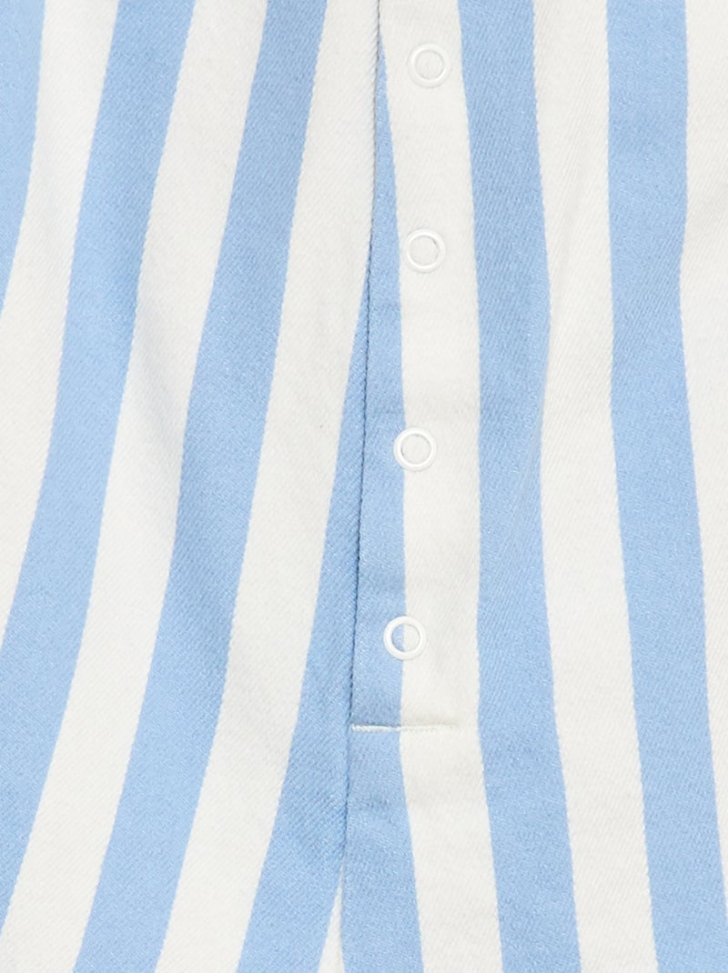 Tutina corta in twill con bretelle Blu - Kiabi