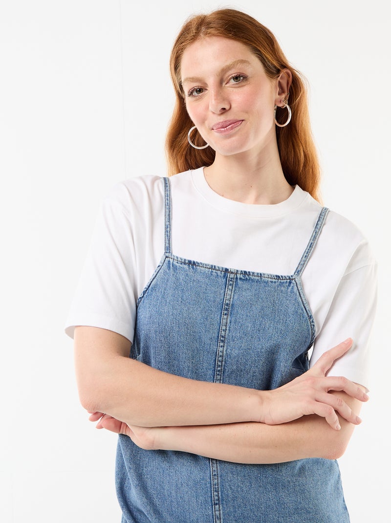 Tutina corta stile salopette Blu - Kiabi