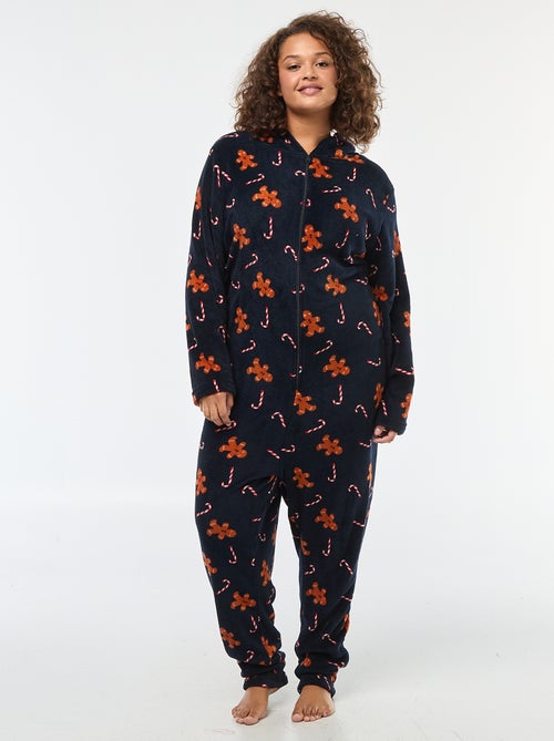 Tutina da notte in pile 'Natale' con motivo - 2 pezzi - Kiabi