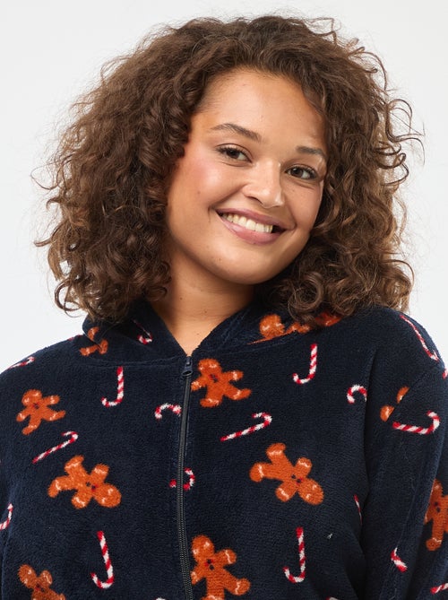 Tutina da notte in pile 'Natale' con motivo - 2 pezzi - Kiabi