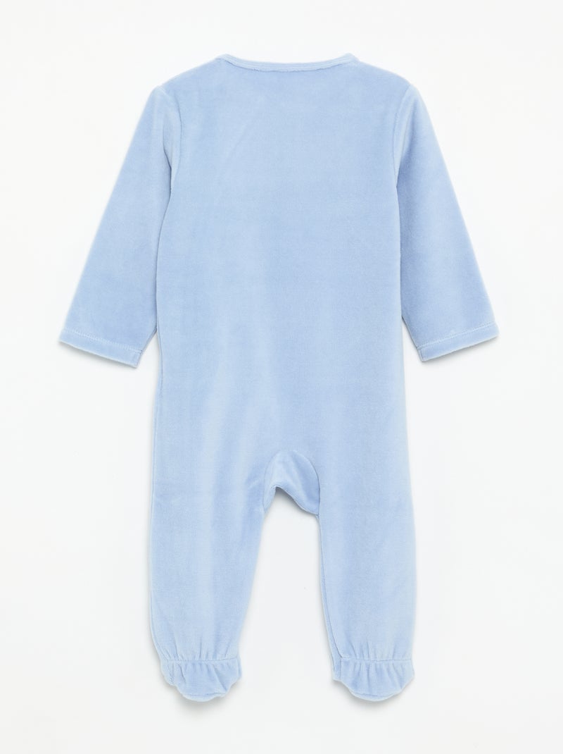 Tutina \'Disney\' a maniche lunghe in velluto Blu - Kiabi