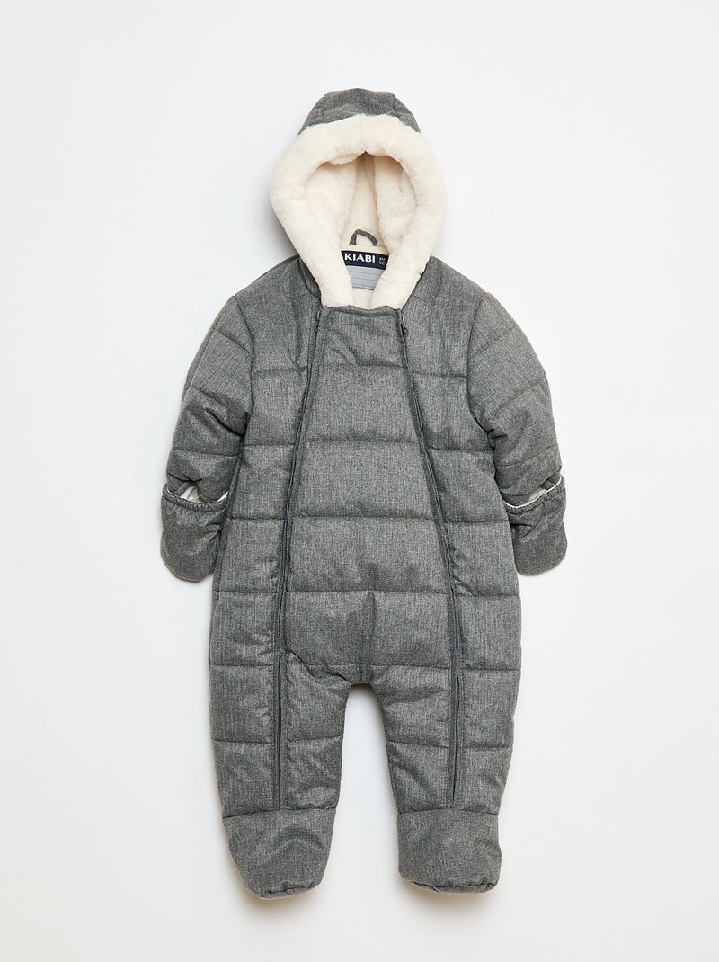 Tutina imbottita completa con fodera effetto montone Grigio