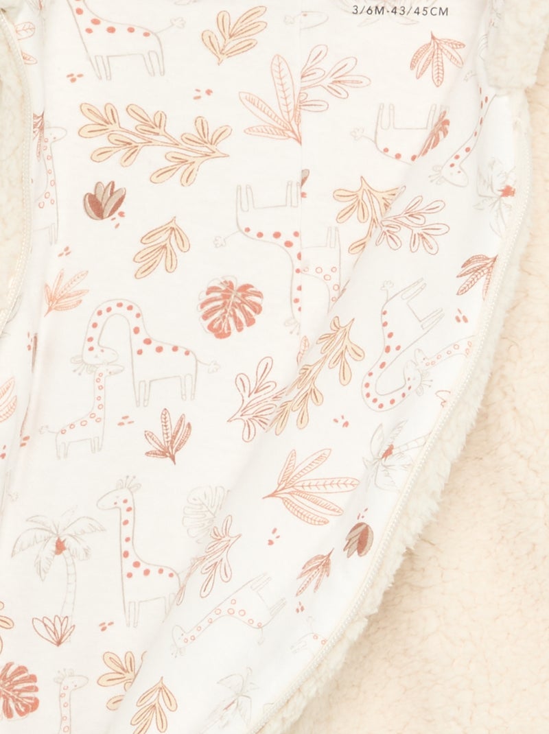 Tutina imbottita con piedini rimovibili Bianco - Kiabi