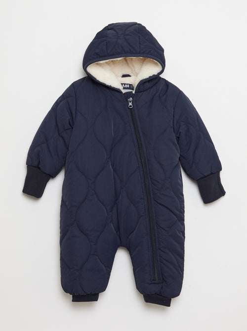 Tutina imbottita senza piedi con fodera effetto montone - Kiabi