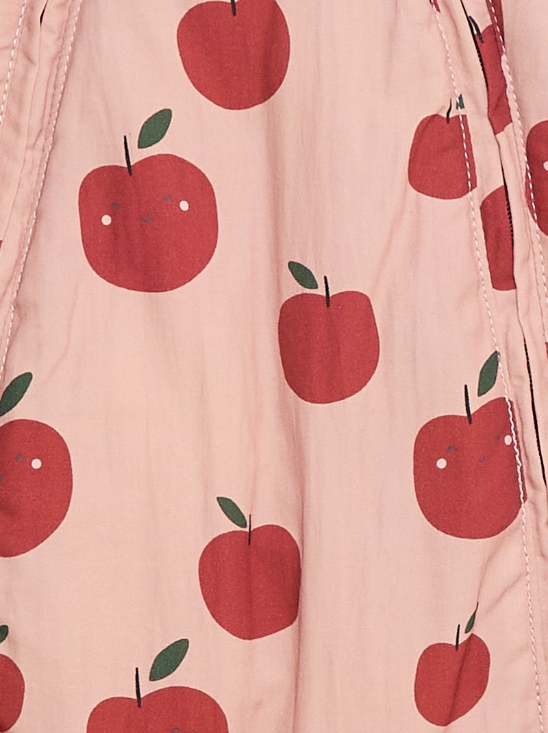 Tutina imbottita stampata foderata in pile Rosa - Kiabi